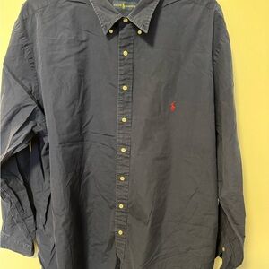 Ralph Lauren Blue Casual Button Down Shirt Classic Fit
